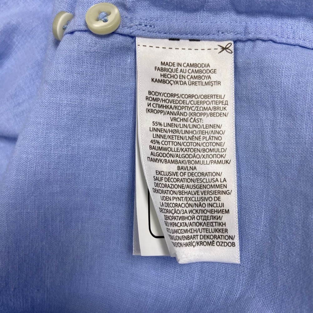 Polo Ralph Lauren Mens S Blue Linen Cotton Button Down Shirt NEW Classic Fit - Picture 8 of 8